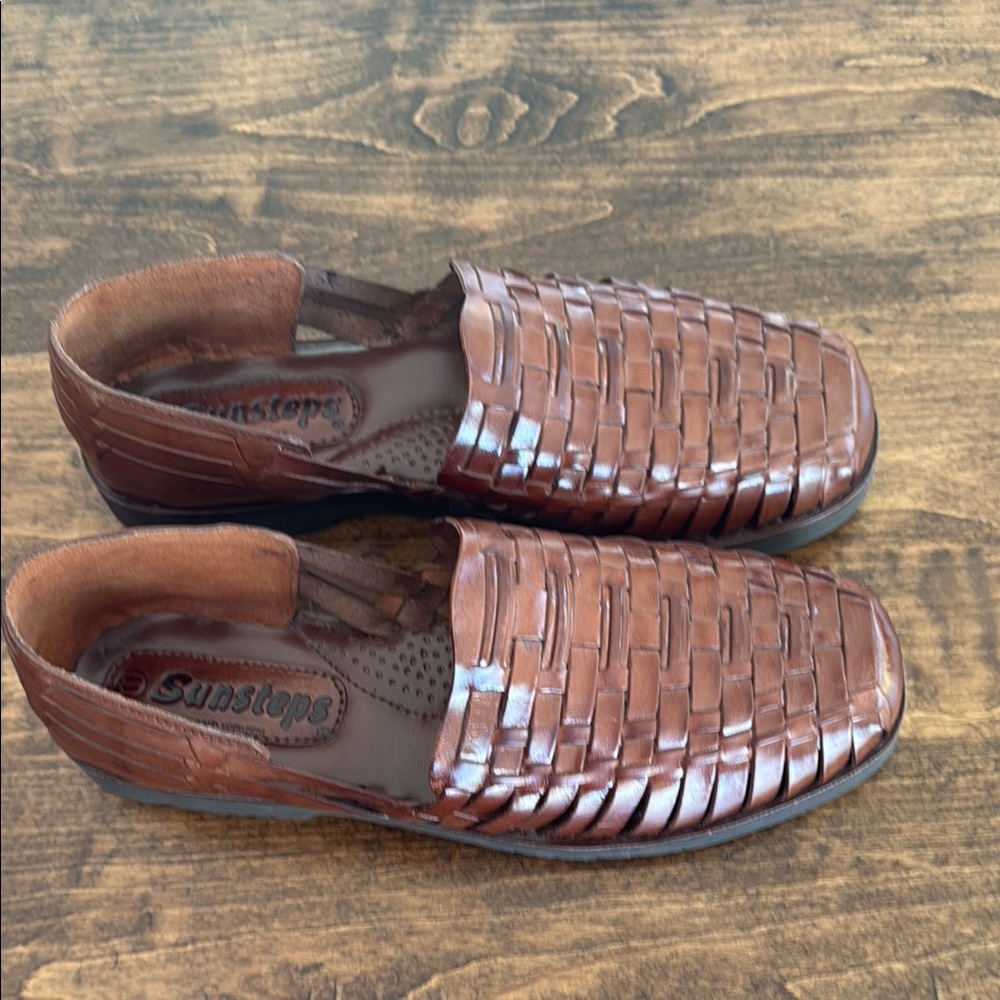 Sunsteps Men's Woven Brown Loafers